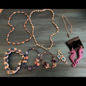 Blue & Purple Shell Jewelry